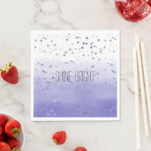Purple Ombre Stars Napkin