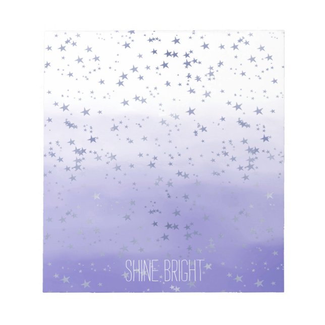 Purple Ombre Stars Notepad (Front)