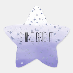 Purple Ombre Stars Star Sticker