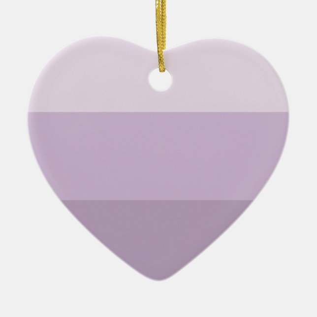 Purple Ombre Striped Ceramic Ornament (Front)