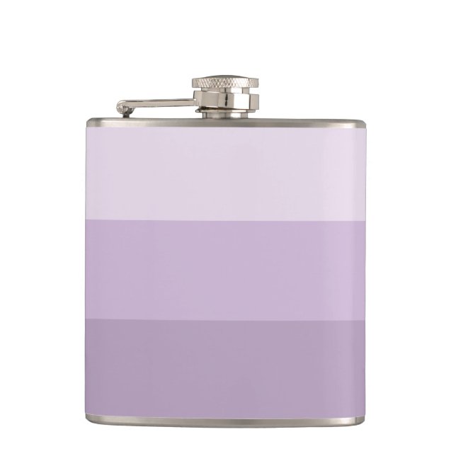 Purple Ombre Striped Hip Flask (Front)