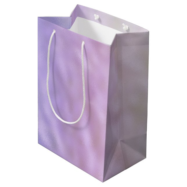 Purple Ombre Unicorn Medium Gift Bag (Back Angled)