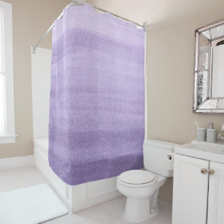 Purple Ombre Watercolor Pattern Shower Curtain