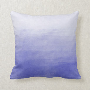 Purple Ombre Watercolor Throw Pillow