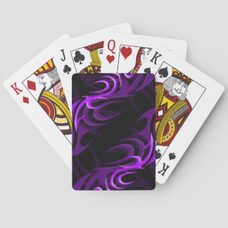 Purple on Black "Smoke" Playing Cards