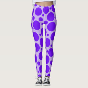 Purple on Purple Polka Dot Leggings