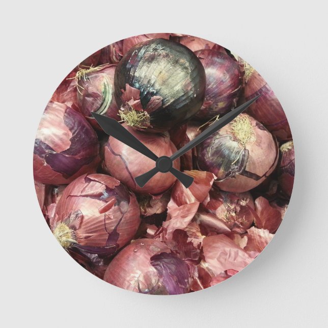 Purple Onion Round Clock (Front)