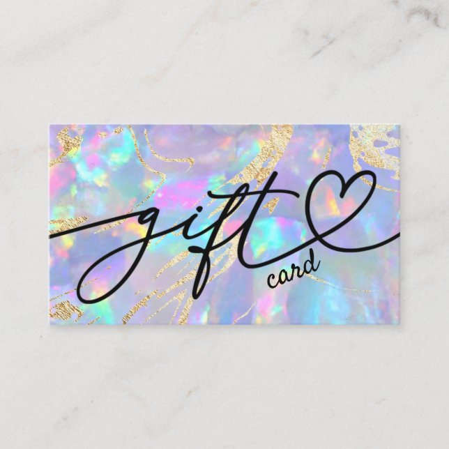 purple opal gift certificate (Front)