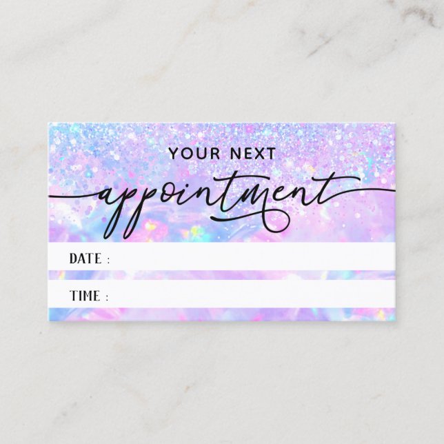 purple opal texture appointment card (Front)