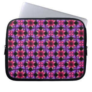Purple optical illusion laptop sleeve