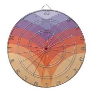 Purple, orange and blue colourful pastel arches dartboard