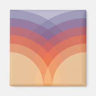 Purple, orange and blue colourful pastel arches magnet