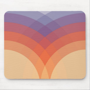 Purple, orange and blue colourful pastel arches mouse pad