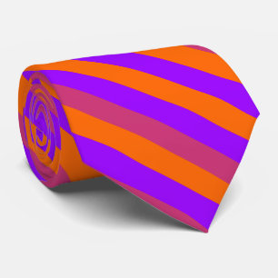 Purple, Orange and Pink  Stripes Tie