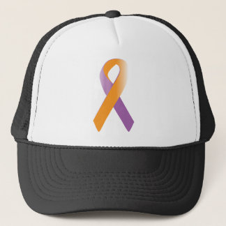 Purple & Orange Awareness Ribbon Trucker Hat