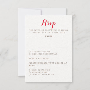 Purple Orange Boho Wildflower Foliage Wedding RSVP Card