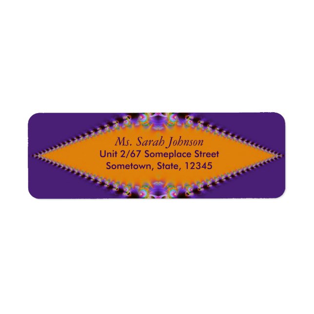 Purple Orange : Fractal Lace : (Front)