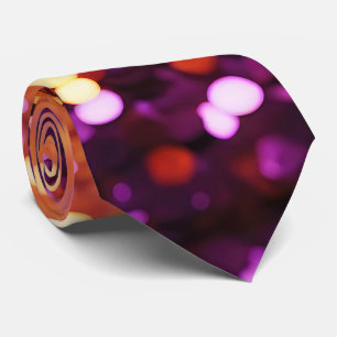 Purple Orange Gold Glitter Tie