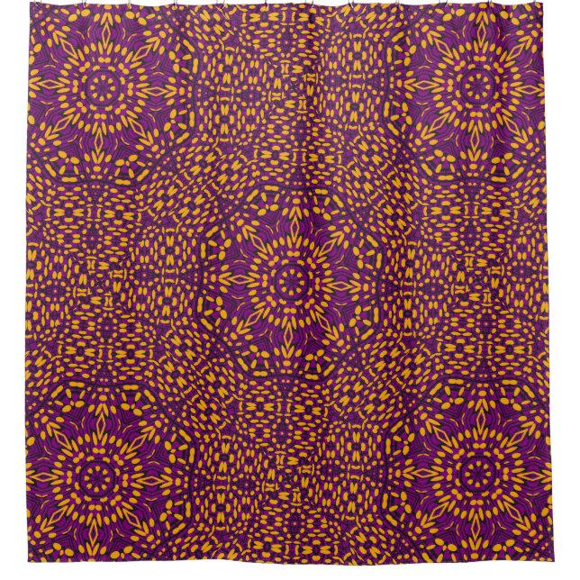 Purple Orange Kaleidoscope Geometric Pattern (Front)