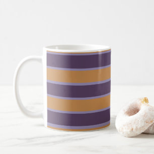 Purple Orange Stripes Coffee Mug