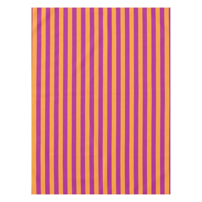 Purple Orange Stripes Seamless Pattern Tablecloth (Front)