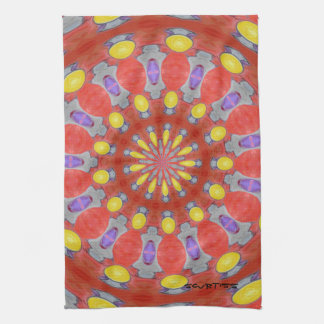 Purple Orange Yellow Abstract Pattern Kitchen Towe Towel