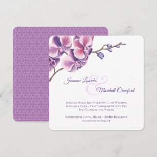 Purple Orchid 2 Invitation