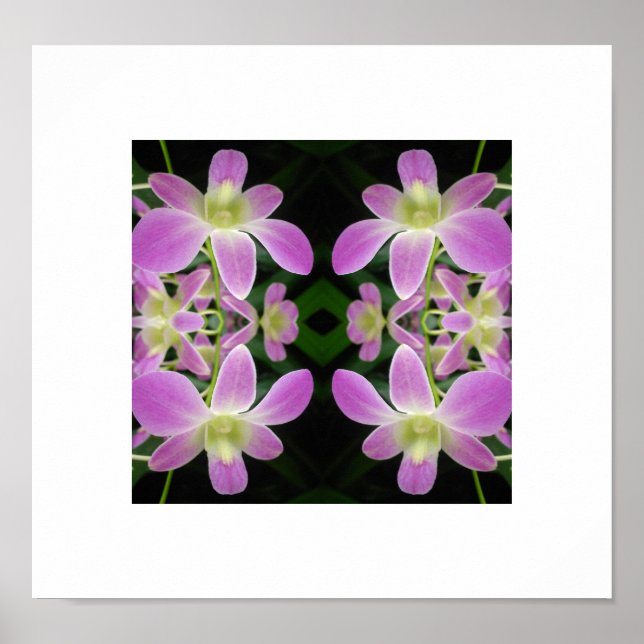 Purple Orchid Abstract Poster (Front)