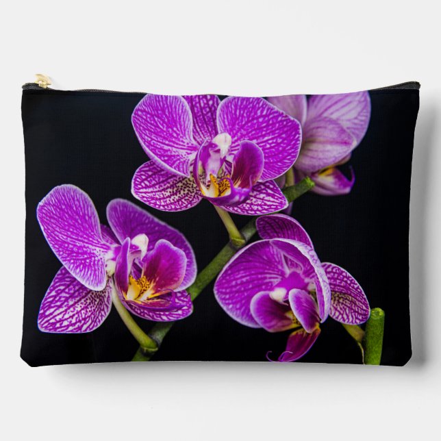 Purple orchid accessory pouch (Front)