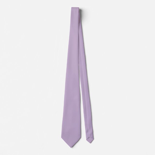 Purple Orchid Bloom Solid Colour Print Tie (Front)