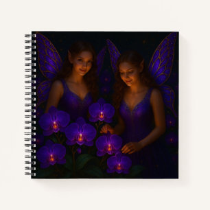 Purple Orchid Fairy Luxury Elegant Fantasy Notebook