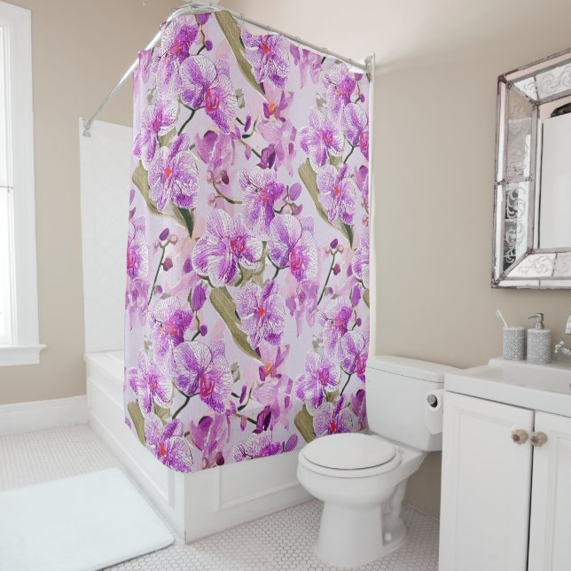 purple orchid floral pattern (In Situ)