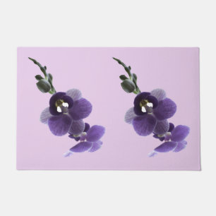 Purple orchid flower, doormat