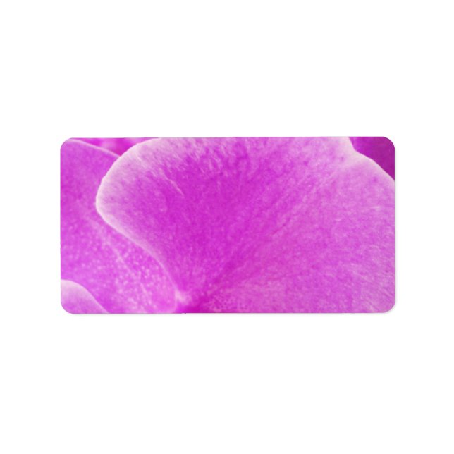 Purple Orchid Flower Fresh Natural Label (Front)