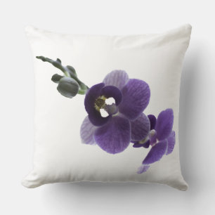 Purple orchid flower, Throw Pillow