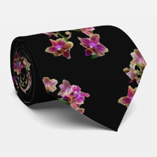 PURPLE ORCHID FLOWER  TIE