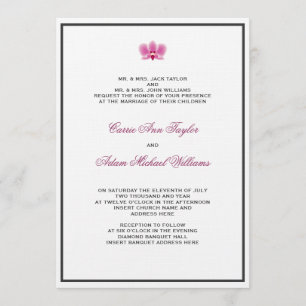 Purple Orchid Invitation