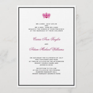 Purple Orchid Invitation