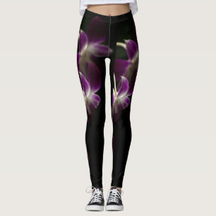 Purple orchid leggings