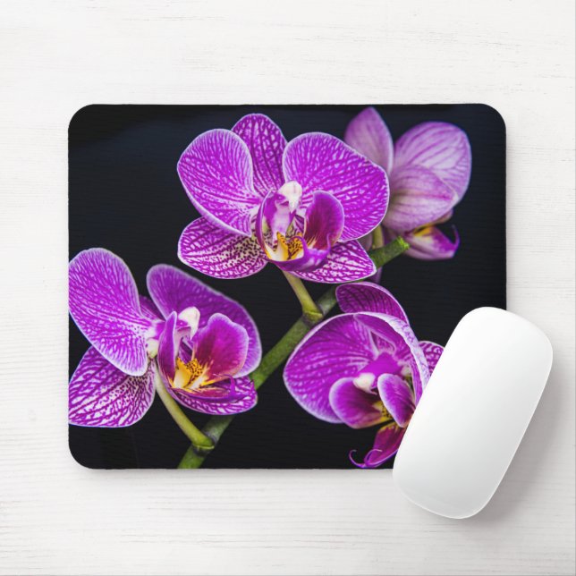 Purple orchid mouse pad (With Mouse)
