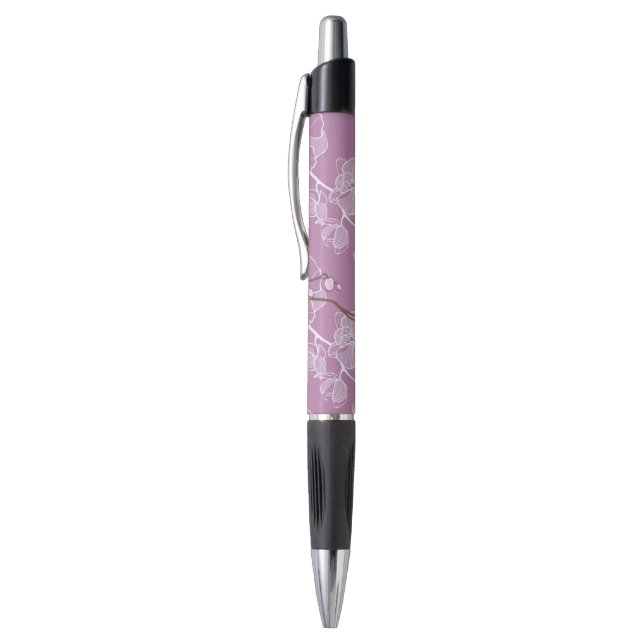 Purple Orchid Pattern Pen (Top (Vertical))
