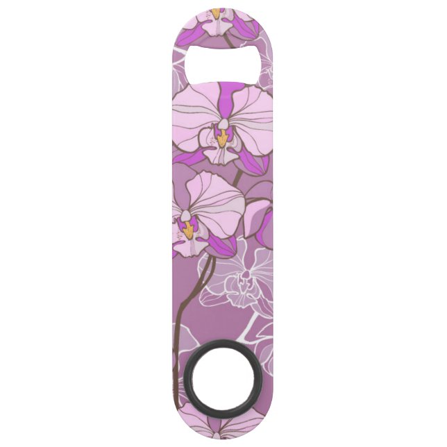 Purple Orchid Pattern Speed Bottle Opener (Front)