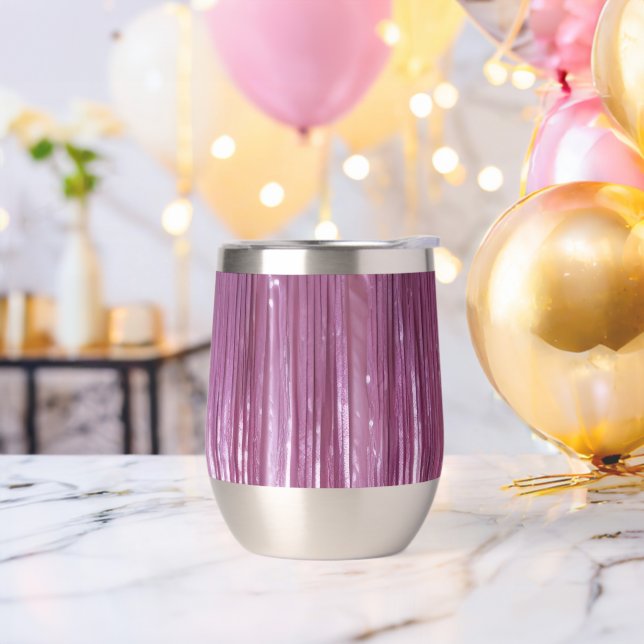 Purple Orchid Pink Tinsel Stripes (Bachelor Party)