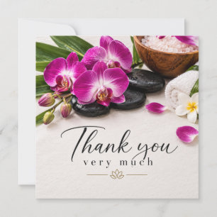 Purple Orchid Spa Thank You Elegant Wellness Card