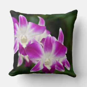 Purple Orchid Throw Pillow