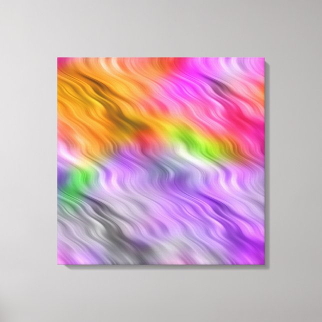 Purple Orchid Wavy Texture Canvas Print (Front)