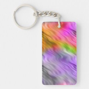 Purple Orchid Wavy Texture Keychain
