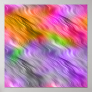 Purple Orchid Wavy Texture Poster