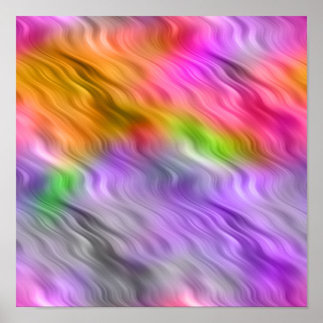 Purple Orchid Wavy Texture Poster (Front)