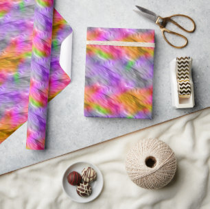 Purple Orchid Wavy Texture Wrapping Paper